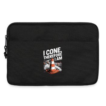 I Cone, Therefore I Am Spaßiger Verkehrskegel - Laptoptasche 13" - Schwarz - Vorne