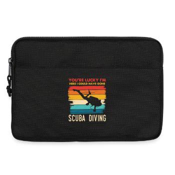 Diver Joke Retro Rainbow - Laptop bag 13" - black - Front