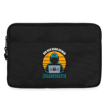 Science Coder BIN DER HERR DEINER ZUGANGSDATEN - Laptoptasche 13" - Schwarz - Vorne