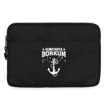 Nordsee Urlaub HEIMATHAFEN BORKUM Lustig - Laptoptasche 13" - Schwarz - Vorne