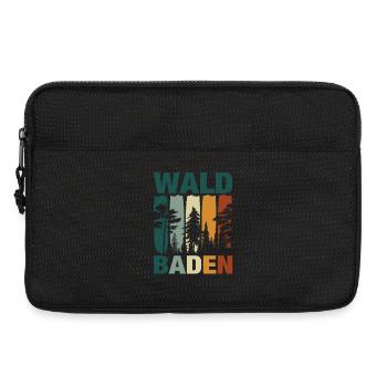 Waldbaden Wald Natur Bäume Shinrin-Yoku Geschenk - Laptoptasche 13" - Schwarz - Vorne