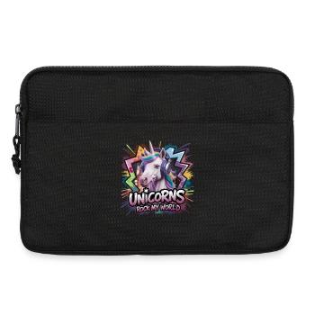 Licornes Rock My World Motif Imaginatif - Sacoche pour ordinateur portable 13 pouces - noir - Devant