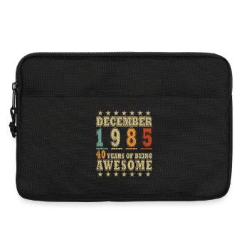 Cadeau d’anniversaire de décembre 1985 - Sacoche pour ordinateur portable 13 pouces - noir - Devant