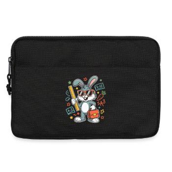 Math Bunny Glasses Suitcase - Laptop bag 13" - black - Front