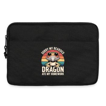 Bearded Dragon Reptile Ate My Homework - Laptop bag 13" - black - Front