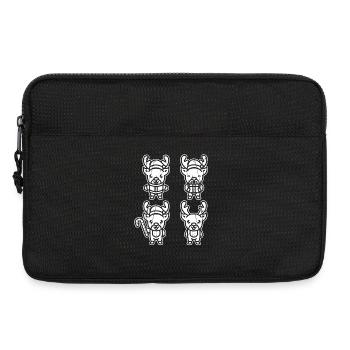 Weihnachtsmann Rentier Weihnachten - Laptoptasche 13" - Schwarz - Vorne