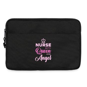 Nurse Queen Angel Typography - Laptop bag 13" - black - Front