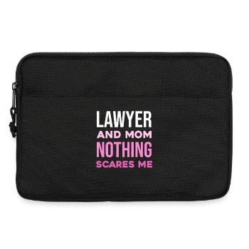 Avocat et maman – Rien ne me fait peur - Sacoche pour ordinateur portable 13 pouces - noir - Devant