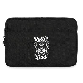 Rottweiler Spruch Papa Lustige Rottweiler Geschenk - Laptoptasche 13" - Schwarz - Vorne