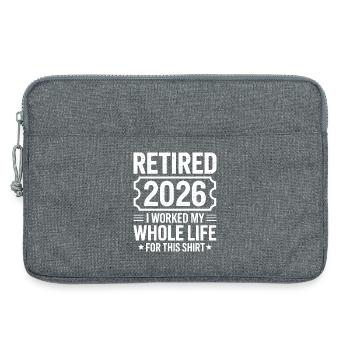 Ruhestand 2026 Shirt Motto - Laptoptasche 13" - Grau meliert - Vorne