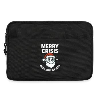 Fröhliche Krise und ein glücklicher neuer Angst-Weihnachtsmann - Laptoptasche 13" - Schwarz - Vorne