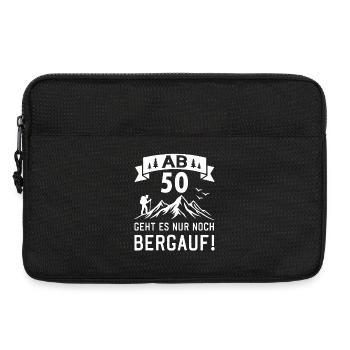 Ab 50 Geht Es Nur noch Bergauf 50 Jahre Geburtstag - Laptoptasche 13" - Schwarz - Vorne