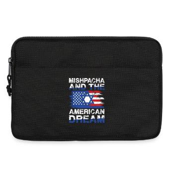 Mishpacha et le design du drapeau du rêve américain - Sacoche pour ordinateur portable 13 pouces - noir - Devant