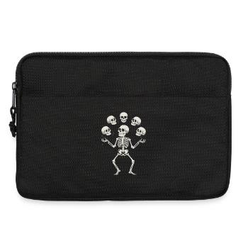 Skelett Jongliert Mit Totenköpfen Kunst - Laptoptasche 13" - Schwarz - Vorne