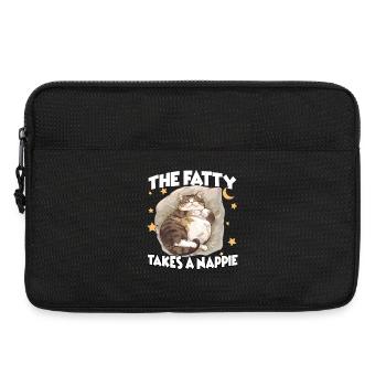 Perfect gift idea for cat lovers Cozy Cat - Laptop bag 13" - black - Front