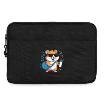 Hamster Fitnessstar Mit Sonnenbrille - Laptoptasche 13" - Schwarz - Vorne