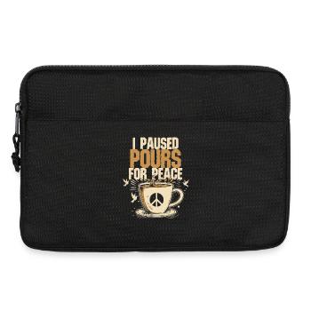 Ex-Coffee Drinker I Paused Pours For Peace - Laptop bag 13" - black - Front