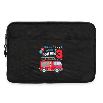 Geburtstag 3 Feuerwehr Junge | Ich bin Drei Jahre - Laptoptasche 13" - Schwarz - Vorne