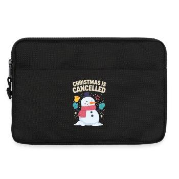 Fröhlicher Schneemann – Noël est annulé - Sacoche pour ordinateur portable 13 pouces - noir - Devant