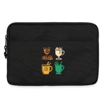 Weihnachtsmann Glühwein Weihnachten - Laptoptasche 13" - Schwarz - Vorne