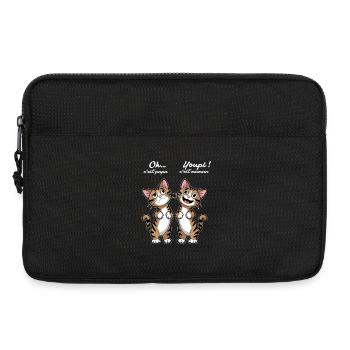 Oh Daddy Cat Humor Familiengeschenk - Laptoptasche 13" - Schwarz - Vorne