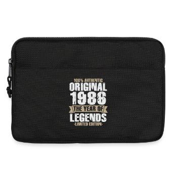 Original 1986 Jahrgang Vintage Geburtstag Retro - Laptoptasche 13" - Schwarz - Vorne