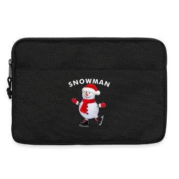 bonhomme de neige - Sacoche pour ordinateur portable 13 pouces - noir - Devant