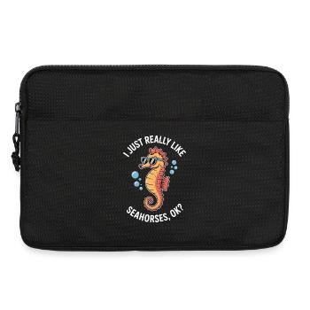 Seahorse Saying Funny Seahorse Gift - Laptop bag 13" - black - Front