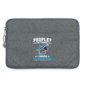 Équipe de recherche Megalodon Megalodon Shark Lover - Sacoche pour ordinateur portable 13 pouces - gris chiné - Devant