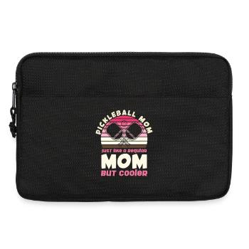Pickleball Mom Retro Stripes - Laptop bag 13" - black - Front