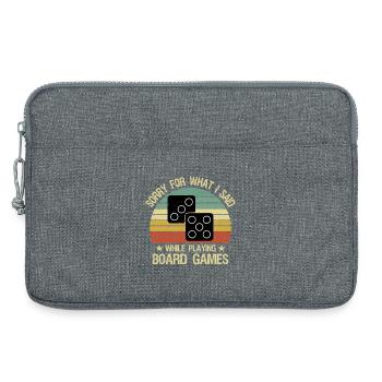 Citation drôle de jeu de société Joueur de Jeu de Société - Sacoche pour ordinateur portable 13 pouces - gris chiné - Devant