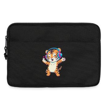 Tigre dansant de K-pop - Sacoche pour ordinateur portable 13 pouces - noir - Devant