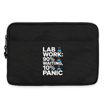 Lab Work 90% Waiting 10% Panic Clinical Lab - Laptoptasche 13" - Schwarz - Vorne