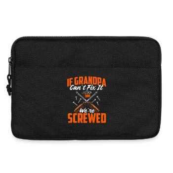 If Grandpa Can't Fix It We're Screwed Funny Quote - Laptop bag 13" - black - Front