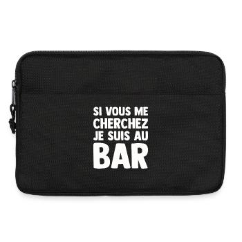 Humour Bar Bistrot Apéro Beauf Alcoolique Drôle - Sacoche pour ordinateur portable 13 pouces - noir - Devant