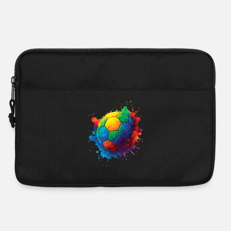 Color Splash Multicolor Fußball - Laptoptasche 13" - Schwarz