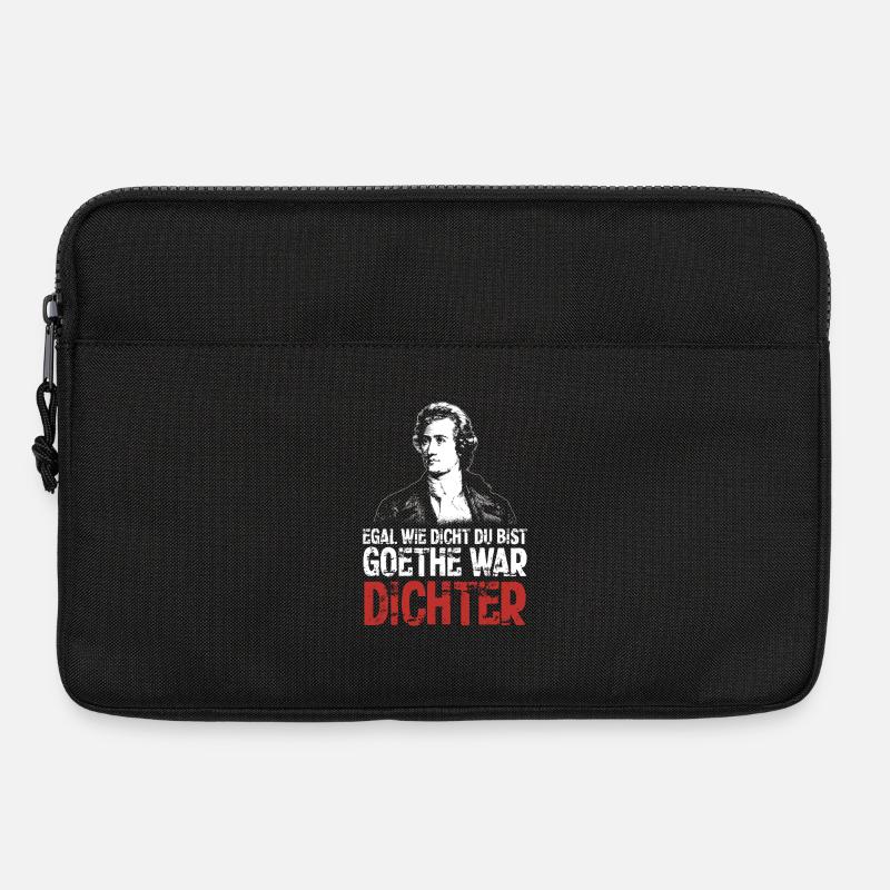 Egal wie dicht du bist - Goethe war Dichter - Laptoptasche 13" - Schwarz