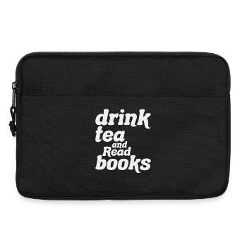 Tee trinken und Bücher lesen Originalgeschenk - Laptoptasche 13" - Schwarz - Vorne