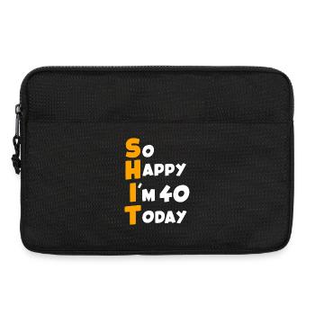 40 Geburtstag Ich bin 40 heute - Laptoptasche 13" - Schwarz - Vorne