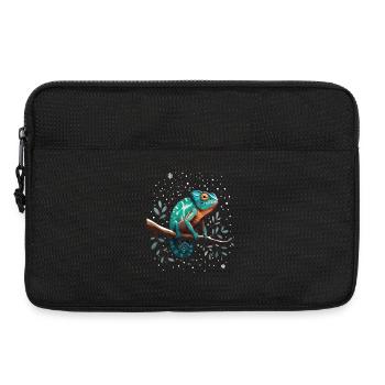 Chameleon on branch Sternenwald - Laptop bag 13" - black - Front