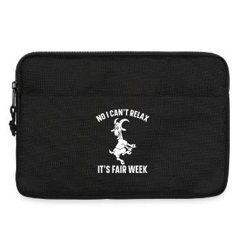  Nubian Goat Farmer Fair Week Goat Stuffed Animal - Laptop bag 13" - black - Front