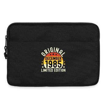 Birthday December 1985 Original Vintage Gift - Laptop bag 13" - black - Front