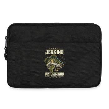 Immer mit meiner Rute zucken, lustiges Angeln Geboren 1932 - Laptoptasche 13" - Schwarz - Vorne