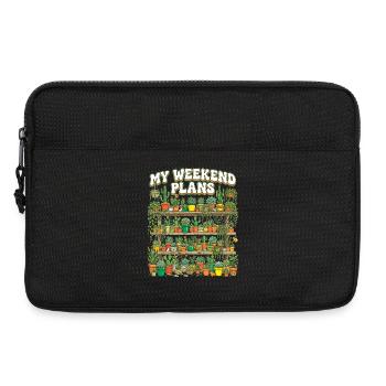 Lustiges Wochenende mit Sukkulenten-Kaktus - Laptoptasche 13" - Schwarz - Vorne