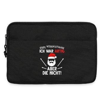Lieber Weihnachtsmann ich war artig aber die nicht - Laptoptasche 13" - Schwarz - Vorne