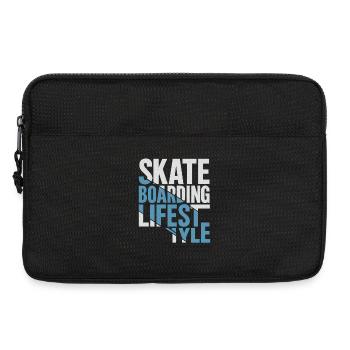 Skateboarding Lifestyle Retro Typo Design - Laptop bag 13" - black - Front