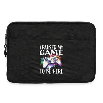 I paused my game – colored gamepad - Laptop bag 13" - black - Front