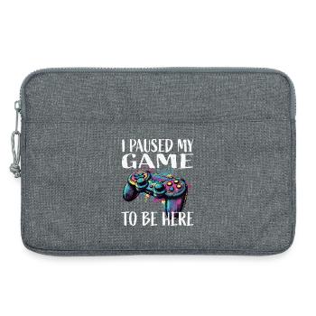Ich hab mein Spiel pausiert – Controller Kunst - Laptoptasche 13" - Grau meliert - Vorne