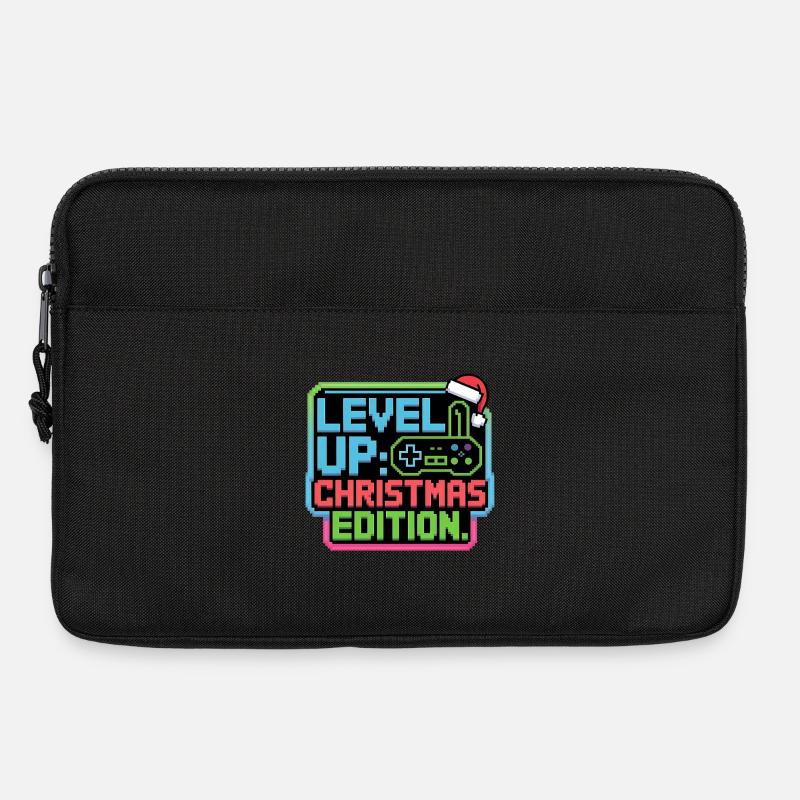 Level Up zu Weihnachten - Pixel Gamer Geschenk - Laptoptasche 13" - Schwarz