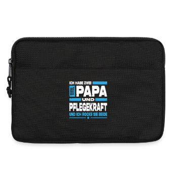 Papa und Pflegekraft - Laptoptasche 13" - Schwarz - Vorne